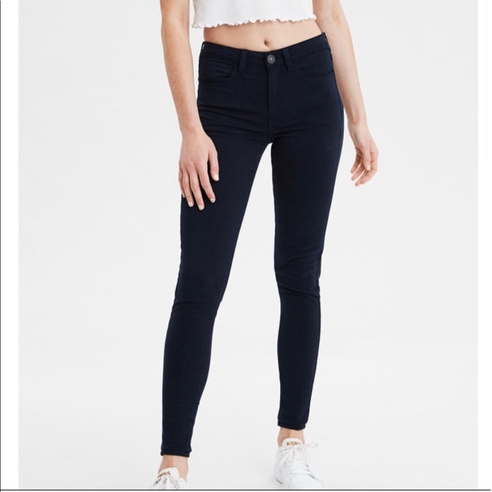 American Eagle Hi-Rise Jeggings in Black